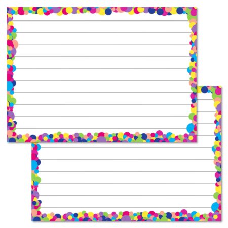 Multicolour Confetti Leitner flashcards A7 size