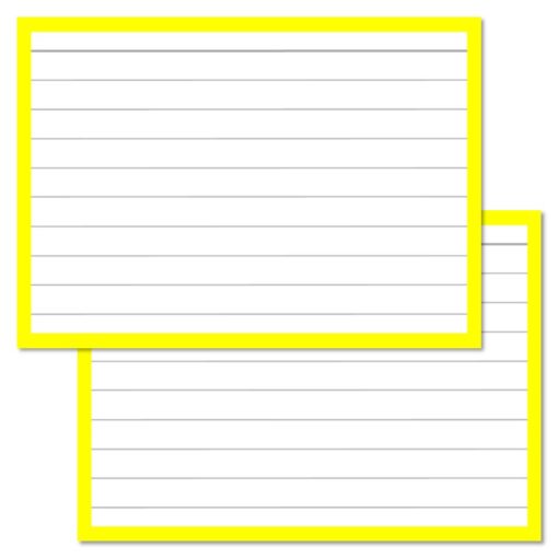 Yellow Leitner Flashcards A7