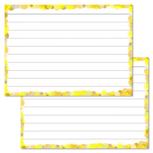 Yellow Confetti Leitner Flashcards A7