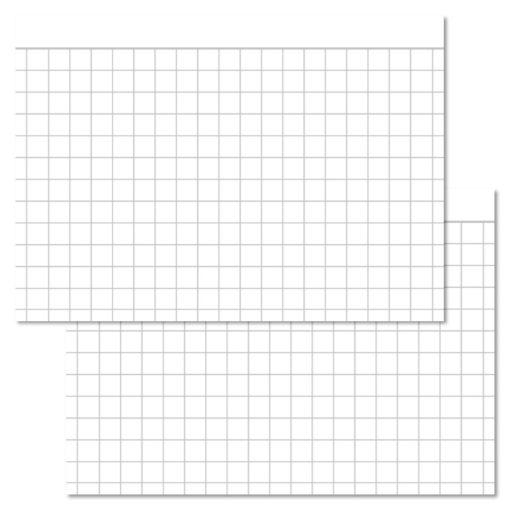 Checkered White Leitner flashcards A7 size