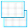 Checkered Blue Leitner flashcards A7 size
