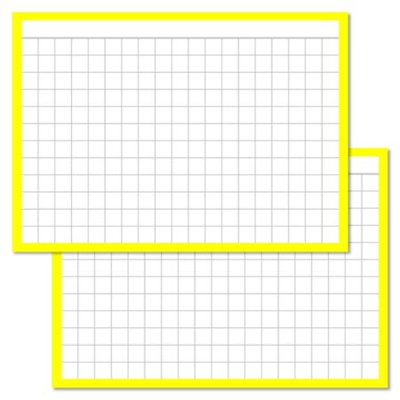 Checkered Yellow Leitner flashcards A7 size