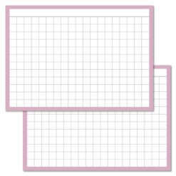 Checkered Lilac Leitner flashcards A7 size