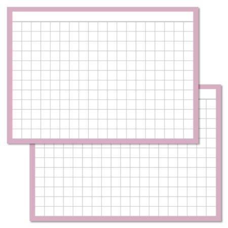 Checkered Lilac Leitner flashcards A7 size