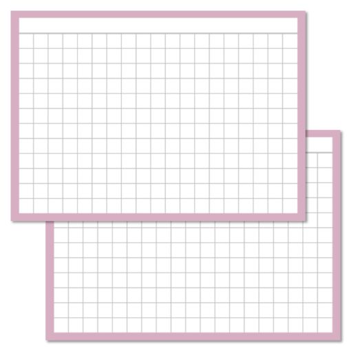 Checkered Lilac Leitner flashcards A7 size