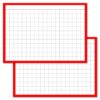 Checkered Red Leitner flashcards A7 size
