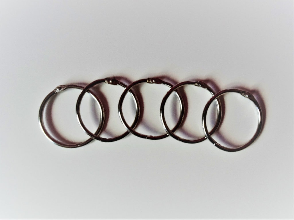 Binder Rings (set of 5) Flashcards and Stationery