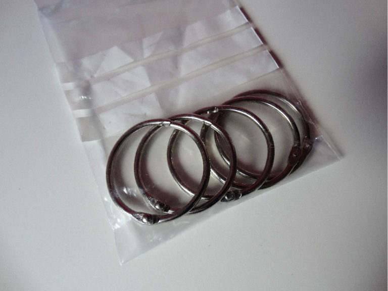 Binder Rings (set of 5) Flashcards and Stationery
