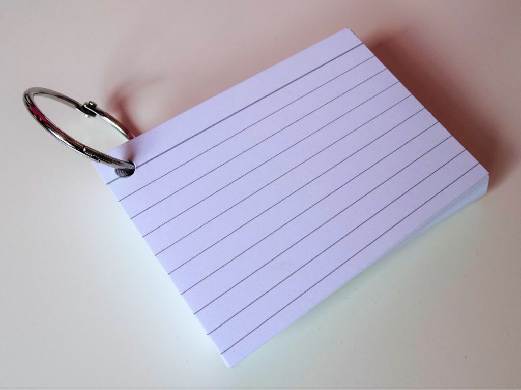 Binder Rings (set of 5) Flashcards and Stationery