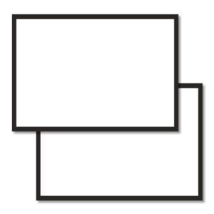 A6 flashcards blank with a black border