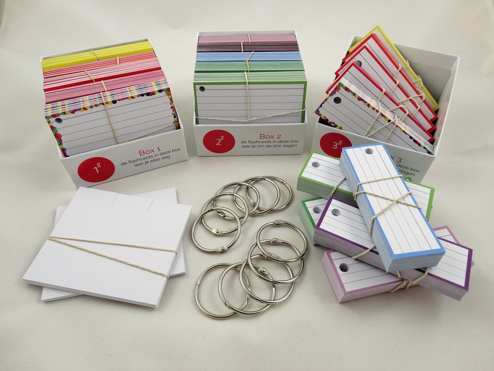 Exambundle 1000 flashcards + Leitner Boxes - Flashcards and Stationery