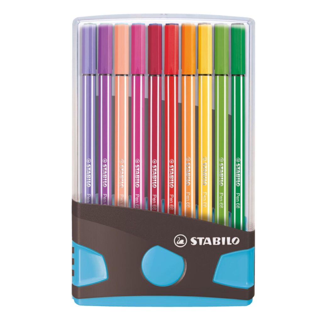 STABILO Pen 68 Color Parade - 20 Colours - Grey Blue Case - Flashcards ...