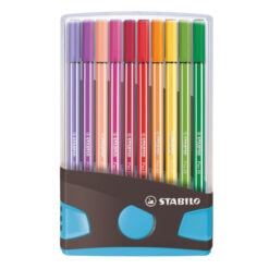 Stabilo Pen 68 Colour Parade 20 felt tip pens Blue Grey Case front