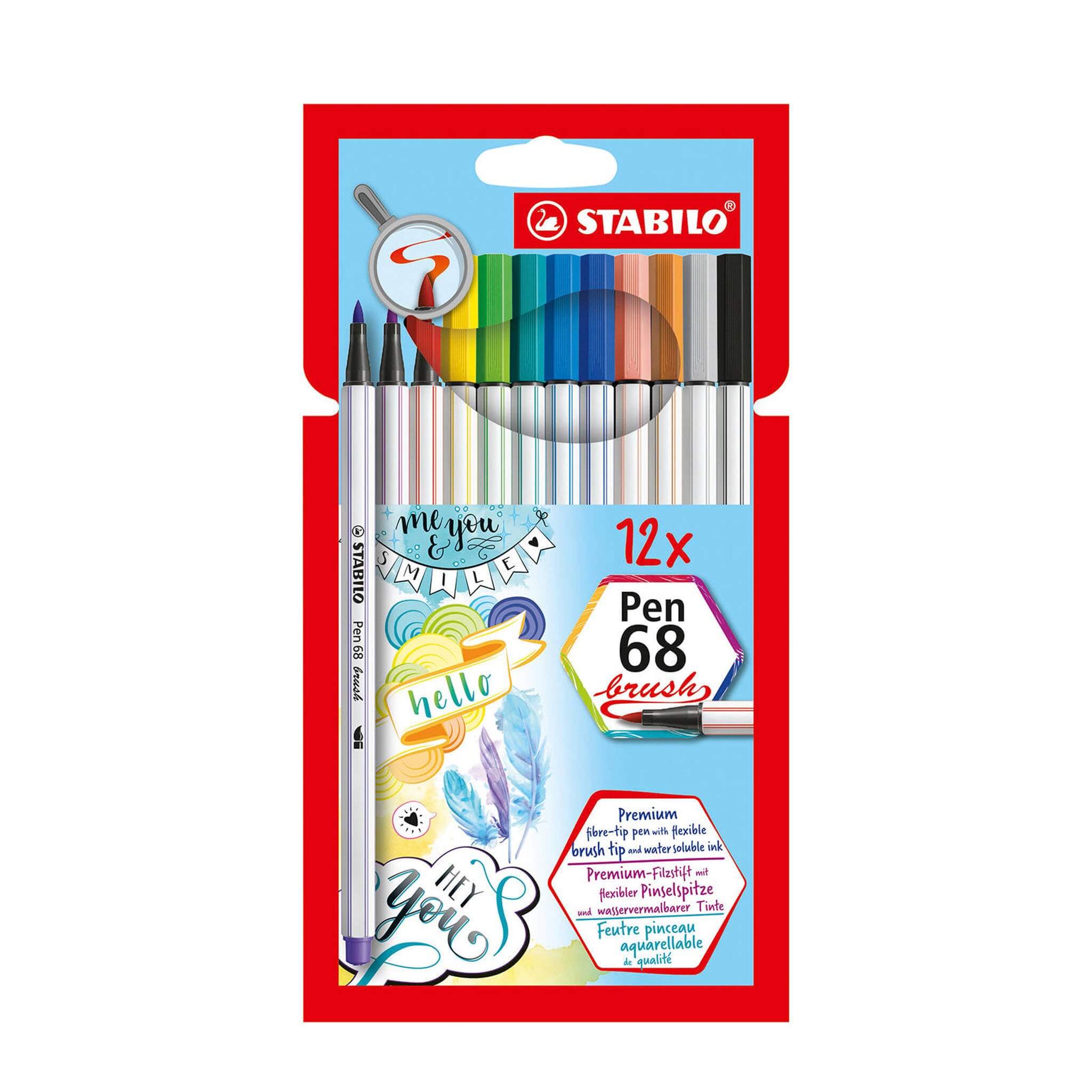 STABILO Pen 68 Brush Tip Set of 20